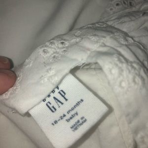 White eyelet romper toddler